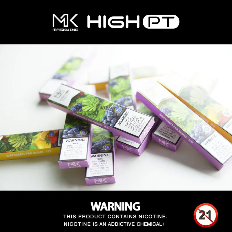 Disposable Pod Vape Device in Stock Maskking High PT 12 Flavors Disposable Pods