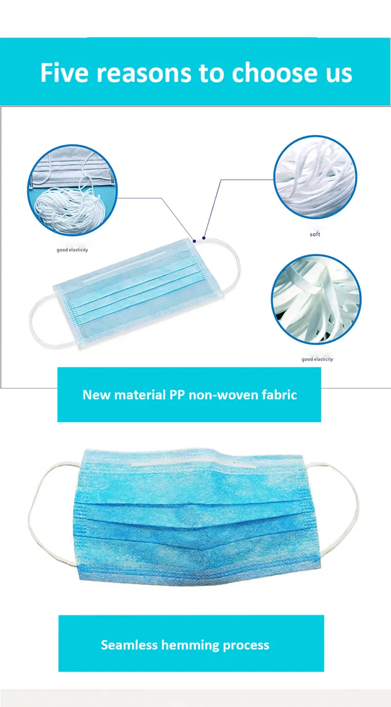 3 Ply Custom Non Woven Non Medical Disposable Face Mask