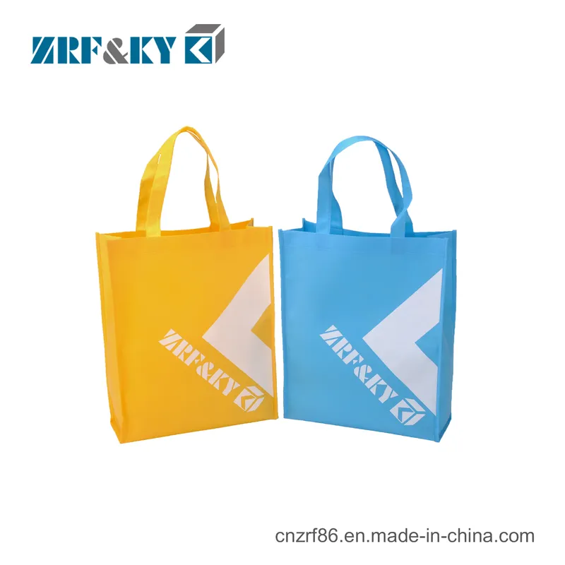 Custom Promotion Recycled Colorful Non Woven Fabric Shopping Tote Bags