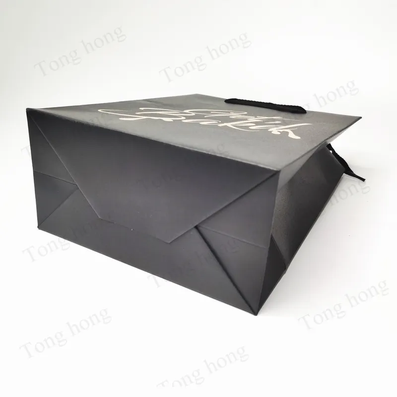 Black Card with Hot Stamping Paper Bag for Black Friday