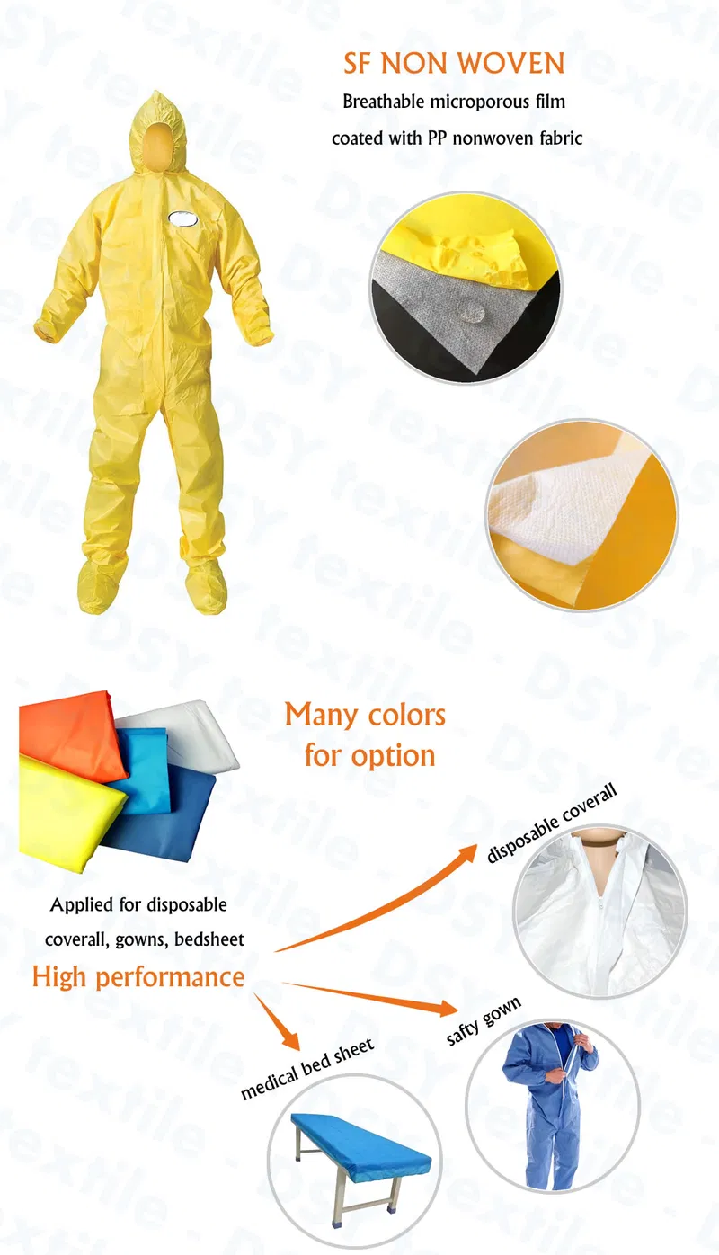 Microporous Film Laminated Non-Woven Fabric for Disposable Safety Cloth