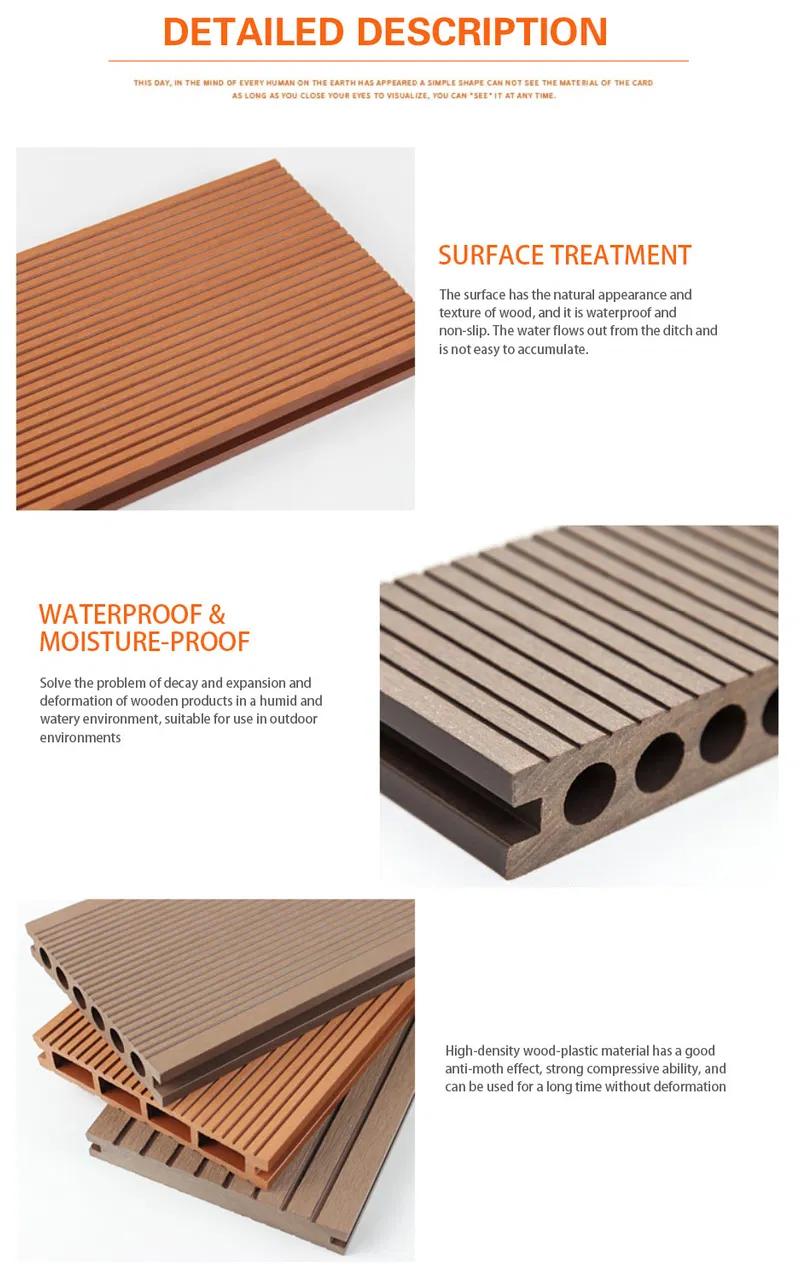 Wood Plastic Composite Outdoor Decking WPC Decking Floor for Outdoor