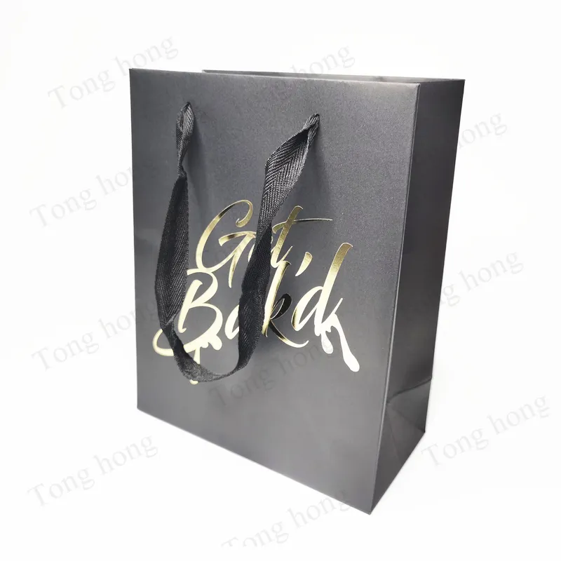 Black Card with Hot Stamping Paper Bag for Black Friday