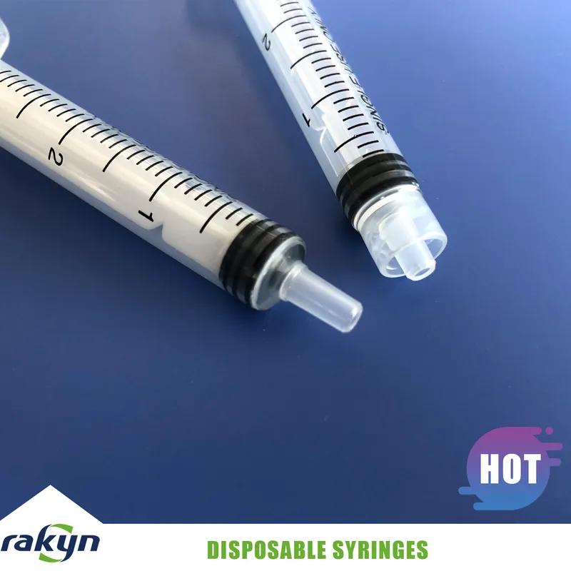 Medical Plastic Vaccine Syringes with Needles for Single Use Luer Slip 5cc 5ml