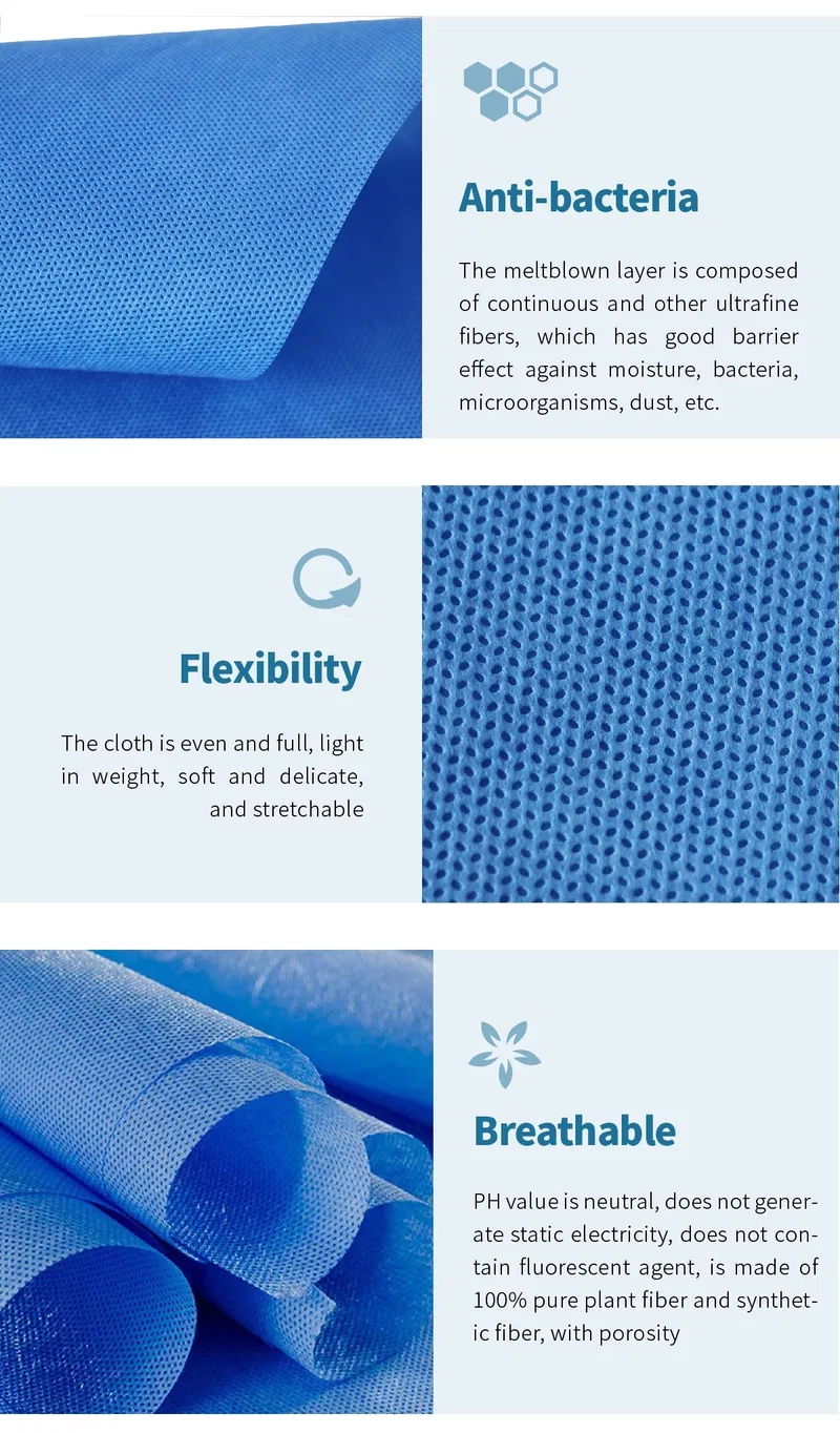 5GSM Polypropylene SMS Nonwoven Fabric for Medical Cloth