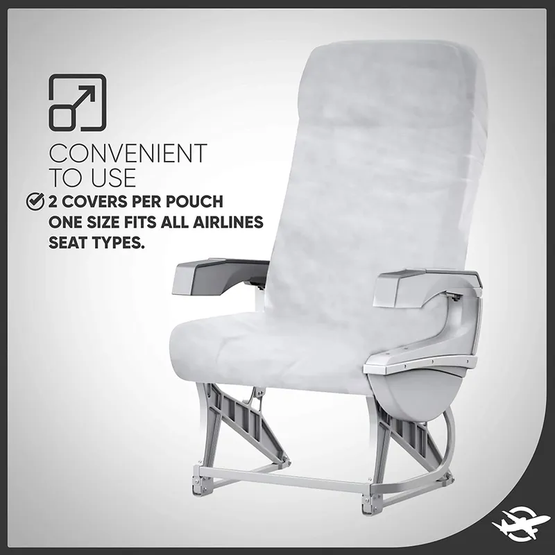 Airplane Seat Covers (2 Disposable Covers Per Package)