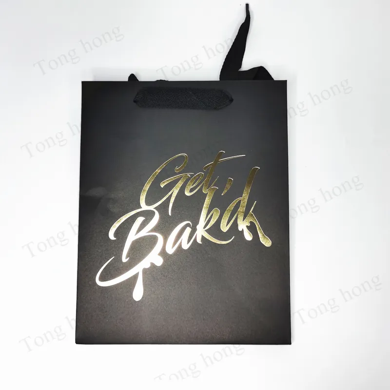 Black Card with Hot Stamping Paper Bag for Black Friday