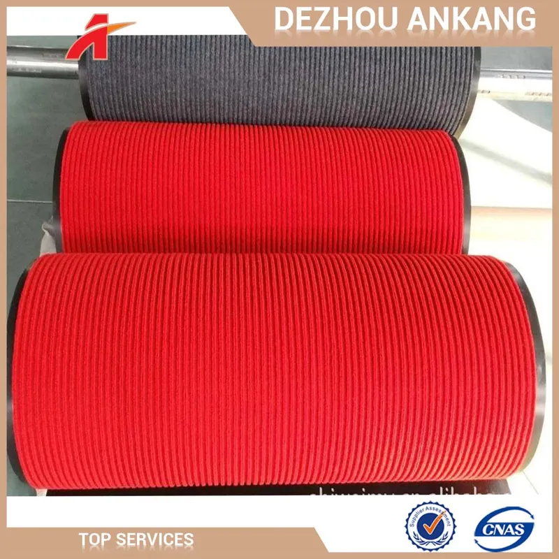 PVC Backing Anti-Slip Double Stripe Floor Mat for Corridor