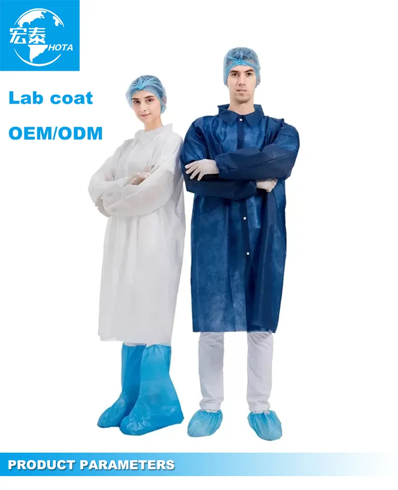 Non Woven Lab Coats Single Use Non Woven PP Lab Coats Coveralls