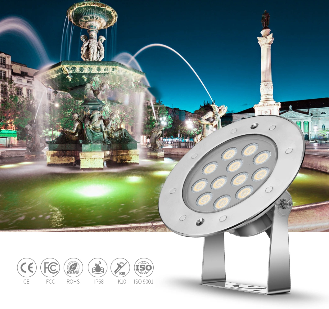 LED Swimming Pool Light 24V 18W Stainless Steel Pool Light LED Underwater Light for Swimming Pool