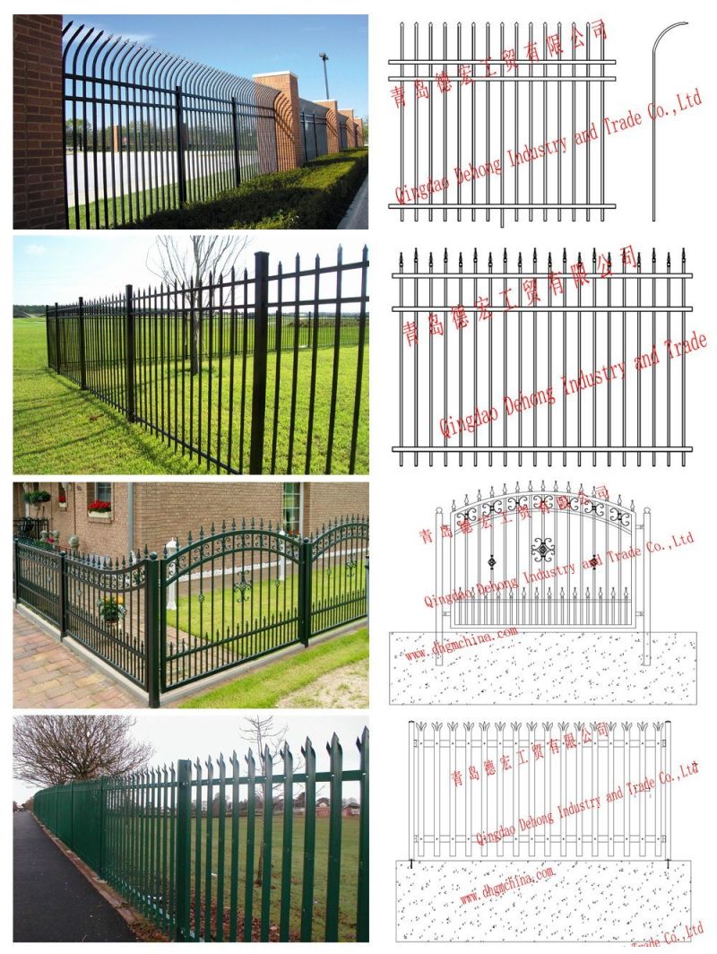 High Quality Customized Metal Fencing/Security Powder Coated Fence