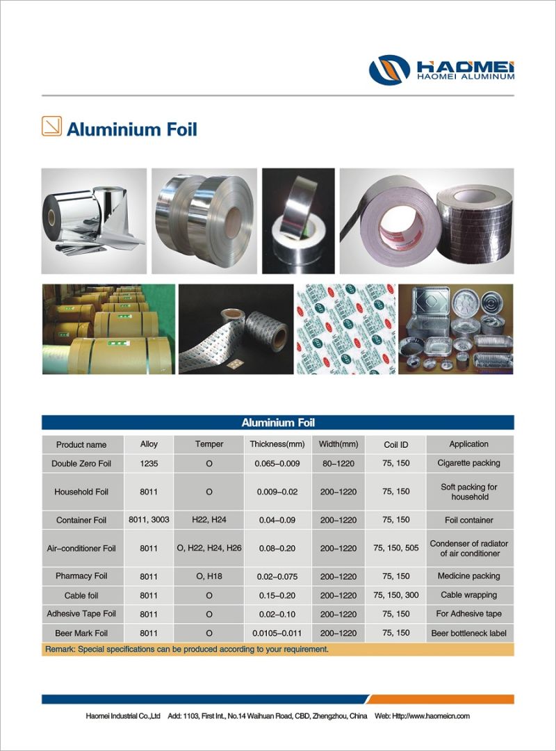Aluminum Heavy Duty Foil/Packaging Foil Emboss Aluminum Foil