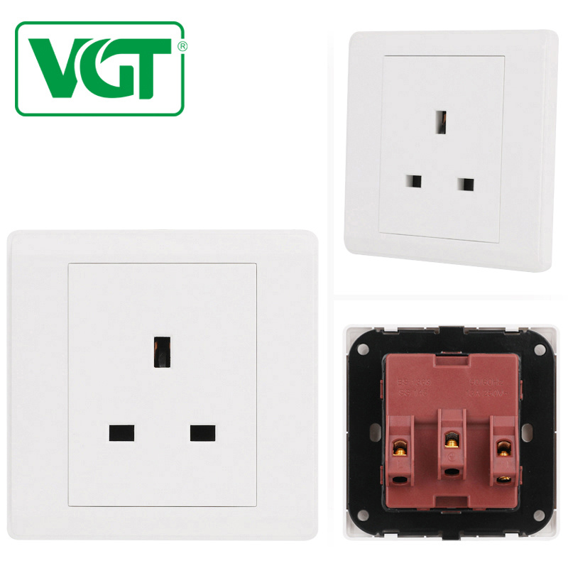 UK Electrical 13A Wall Socket for Home PC Panel