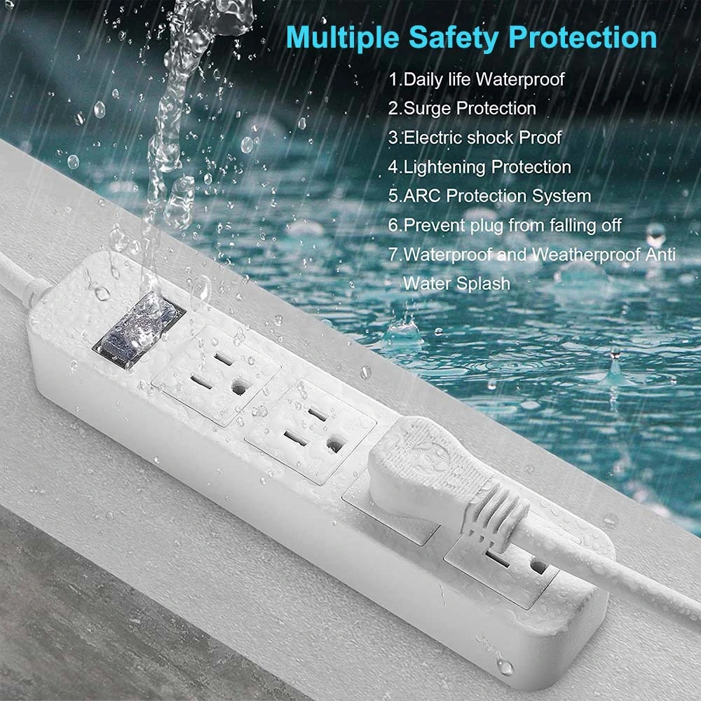 2021 Hot Sale High Quality PC Flame Retardant Waterproof Power Strip