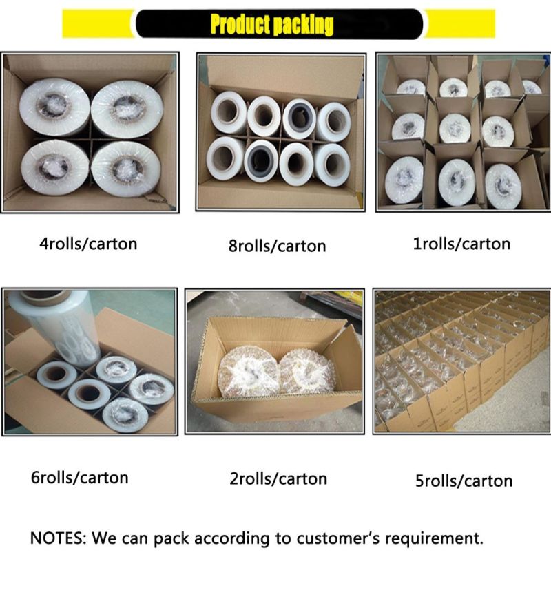 Clear LLDPE Stretch Film Wrapping Plastic Roll Protective Film
