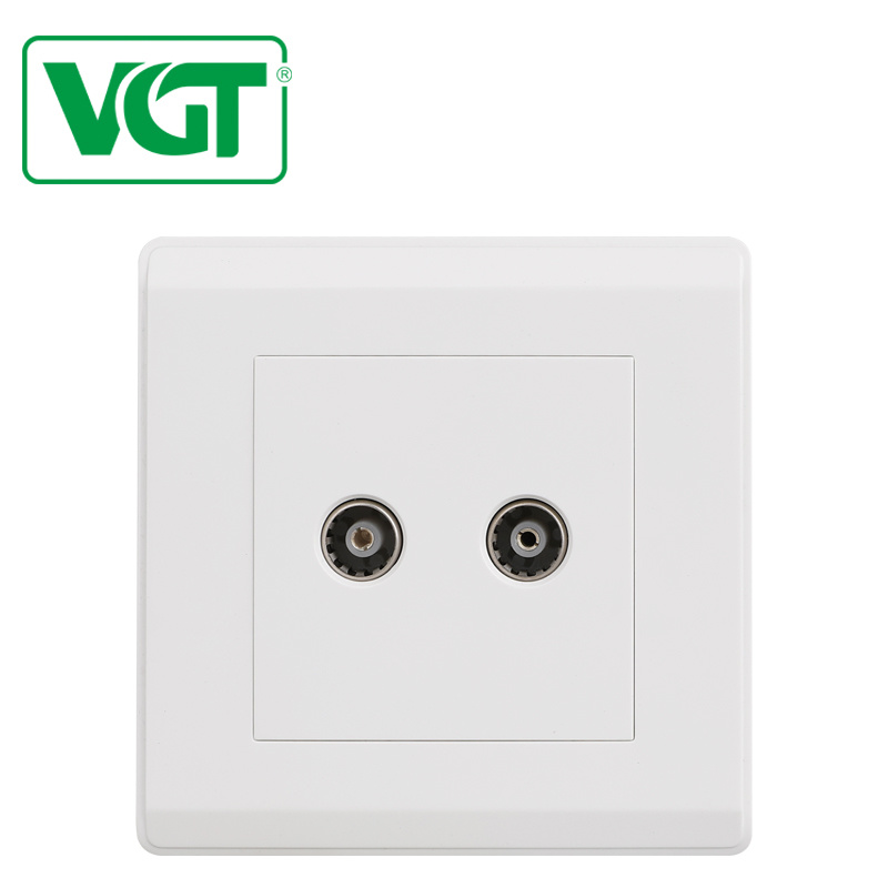 PC Panel Electrical Twin Wall Socket for TV