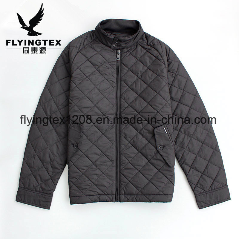 Winter Nylon/Polyester Quilted Padded Mens Insulated Bomber Jacket