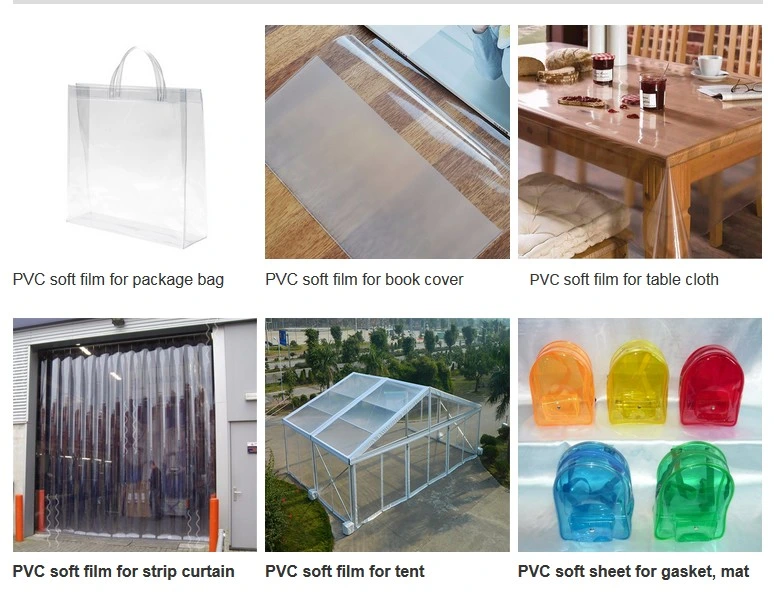 Roll Soft PVC Film Flexible Clear Transparent PVC Film for Bag Tablecloth