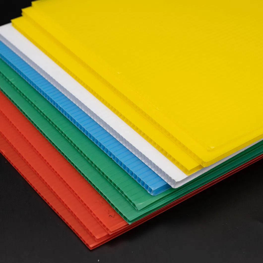 PP Hollow Corflute Sheet Coroplast Sheet Twin Wall Polypropylene Sheet