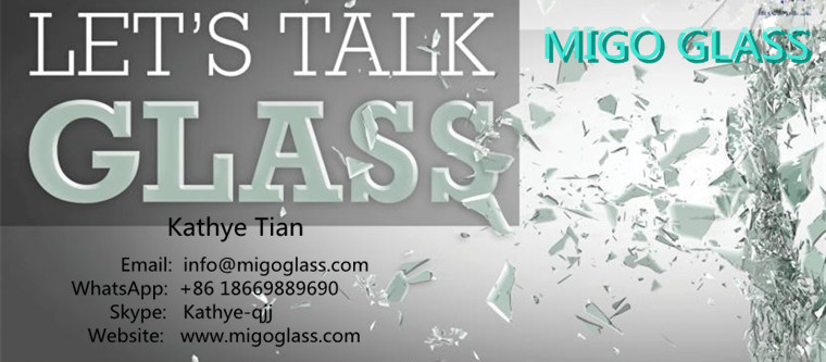 Transparent Laminated Glass Panel with Milky White PVB Film