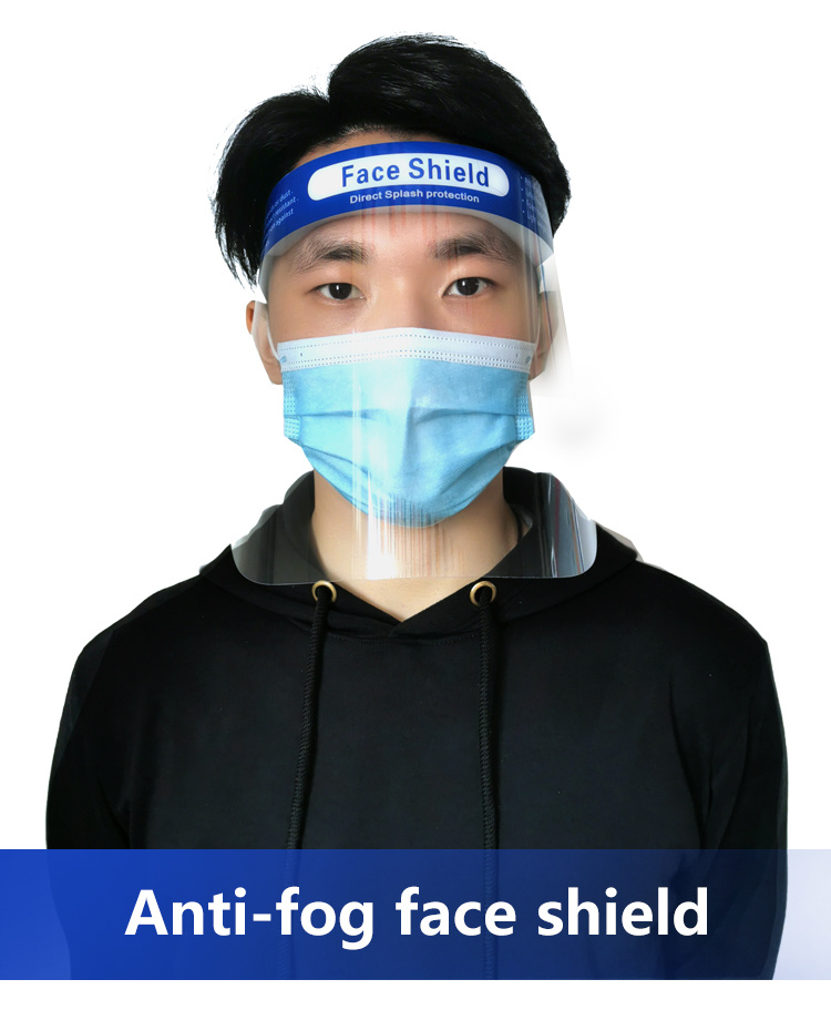 Best Cheap Guangzhou Transparent Plastic Polyester Face Shield