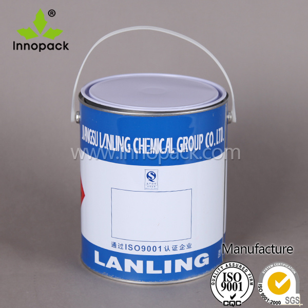 Round Metal Cans with Handle Chemical Coating Tin Can