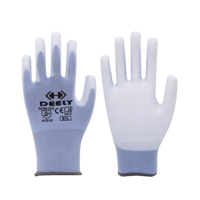 13G Nylon/Polyester Knit with PU Palm Coating Gloves