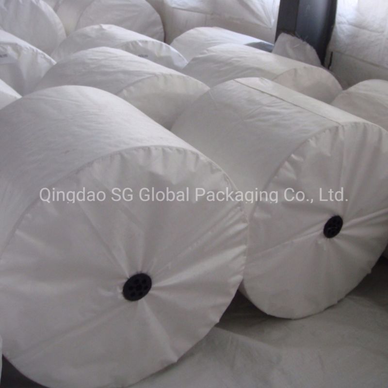 White Plastic Tubular Polypropylene Woven Raffia Fabric