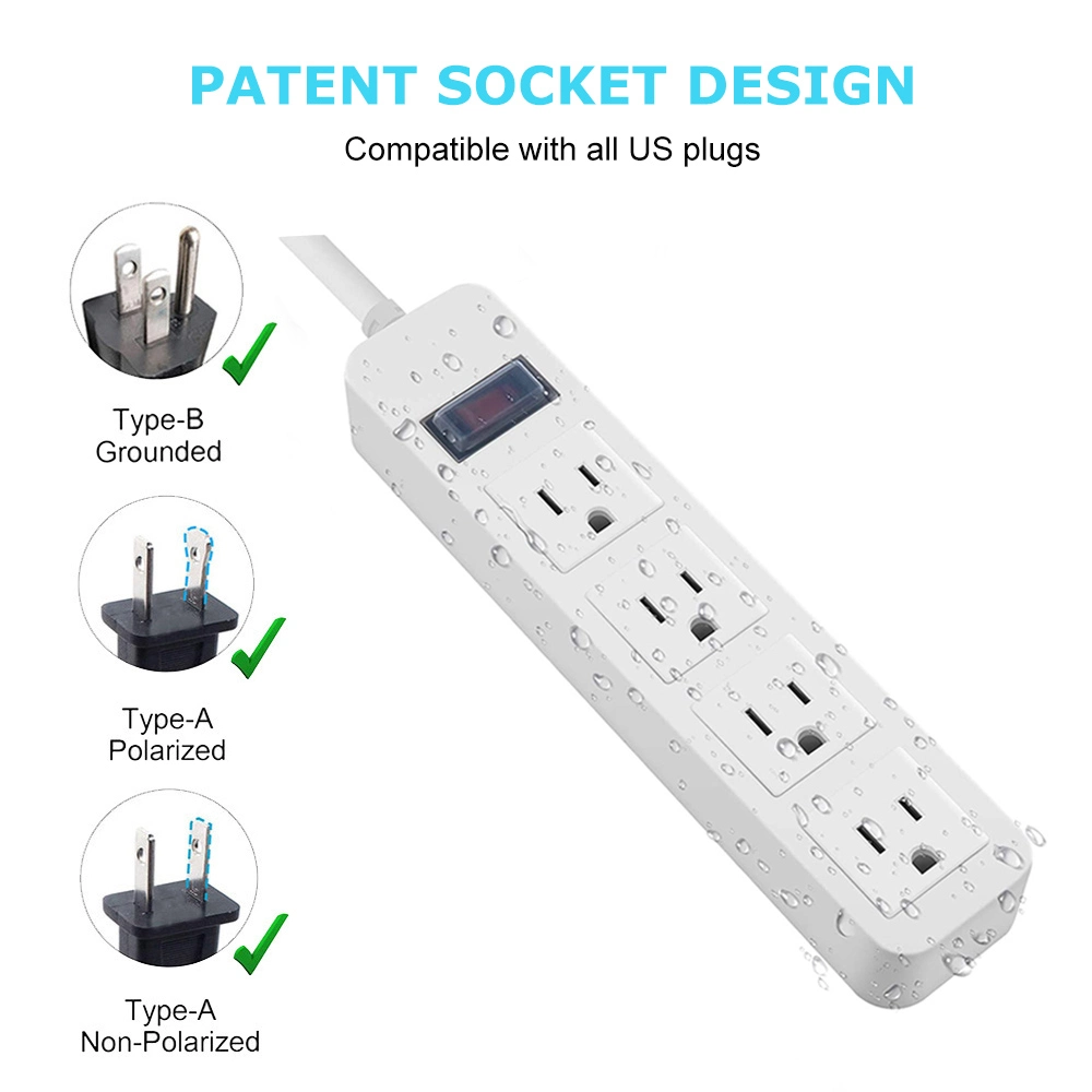 2021 Hot Sale High Quality PC Flame Retardant Waterproof Power Strip