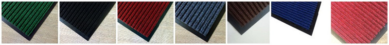 Needle Punched Double Ribbed Polyester Door Mat with PVC Backing