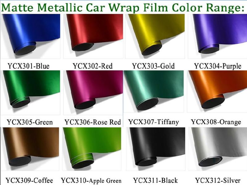 Vehicle Wrap Film Matt Metallic Wrapping Film Rolls 1.52*18m