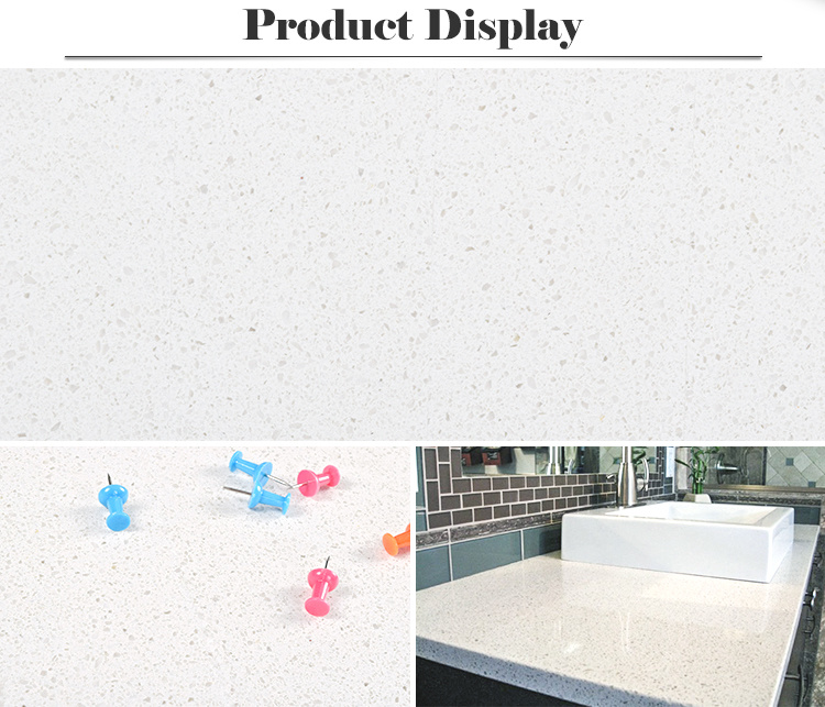 Polyester Resin White Solid Surface Artificial Stone with Big Chips