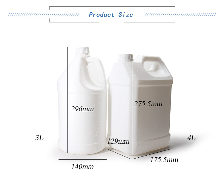 Refillable White 1 Gallon Water Jugs Plastic Milk Bottles