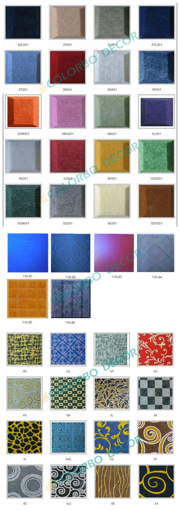 New Eco-Friendly Product Embossed Polyester Fiber Acoustic Panel