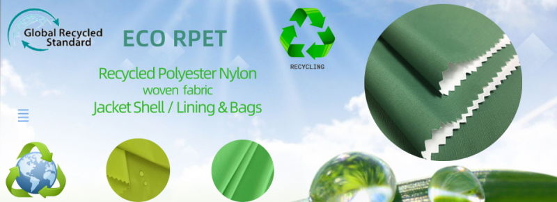 Ripstop RPET Polyester 300d Oxford Recycled Fabric with PVC Coating