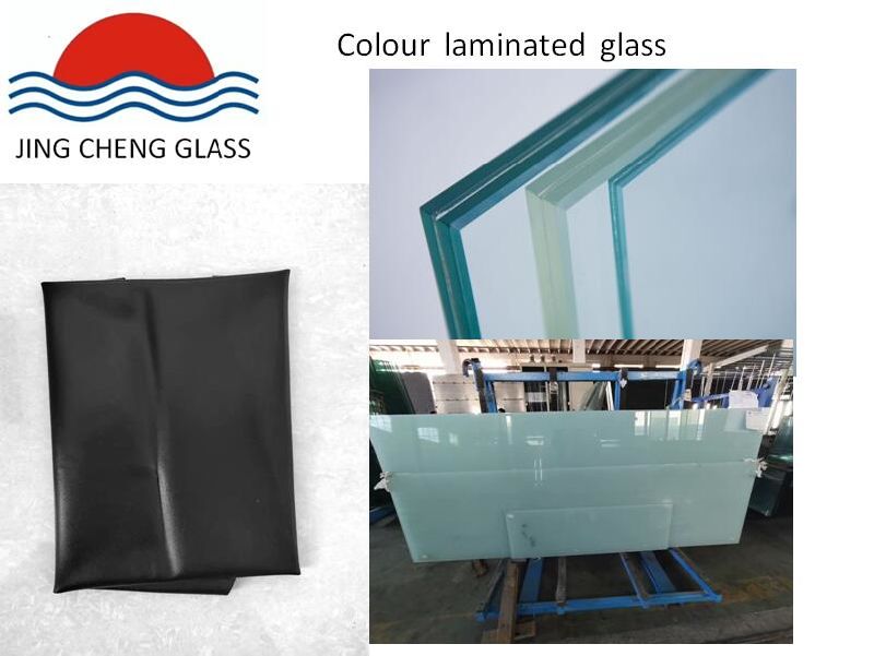 Black Film Tempered Laminated Glass for Desktops and Buildings