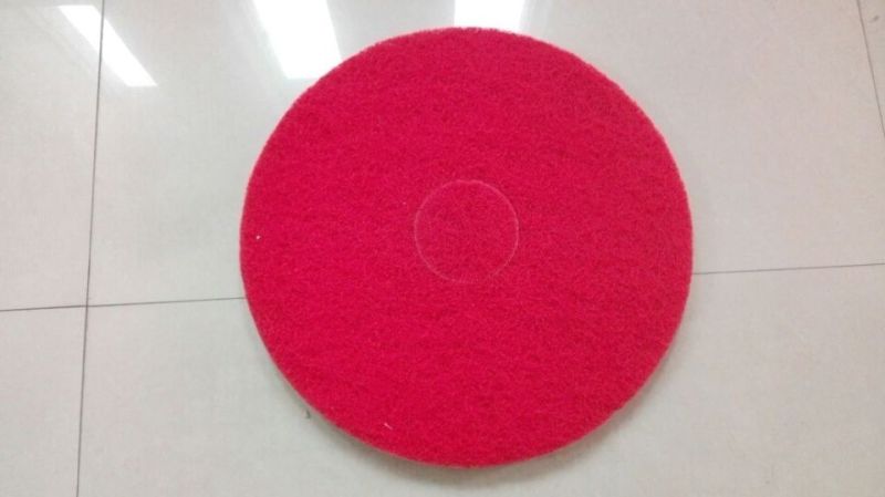 Polyester White Floor Cleaning Round Pad for Non Scratch