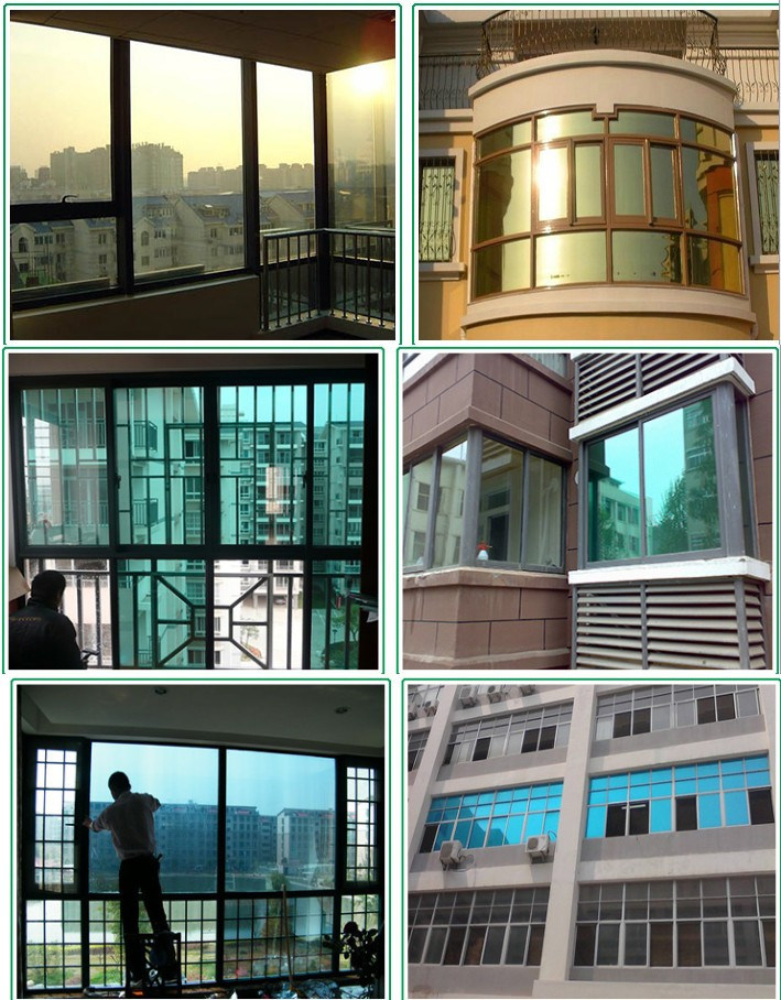 Green Privacy Self Adhesive Reflective Film for Window Glass