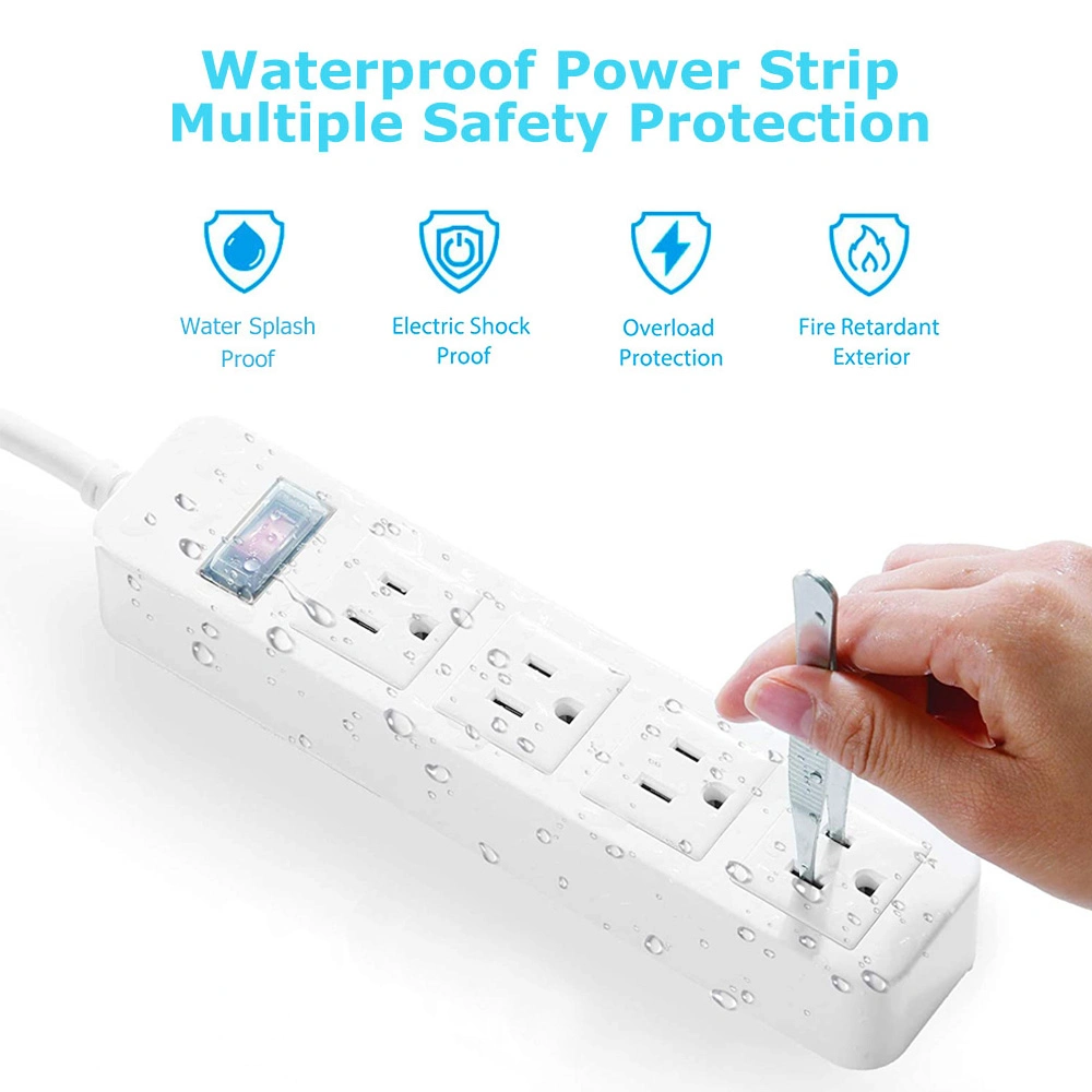 2021 Hot Sale High Quality PC Flame Retardant Waterproof Power Strip