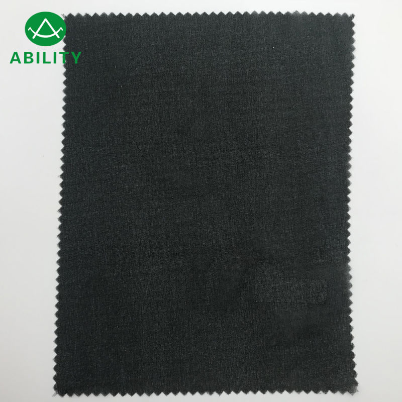 S303A Black Light Weft Insert Warp Knitting Adhesive Polyester Woven Interlining