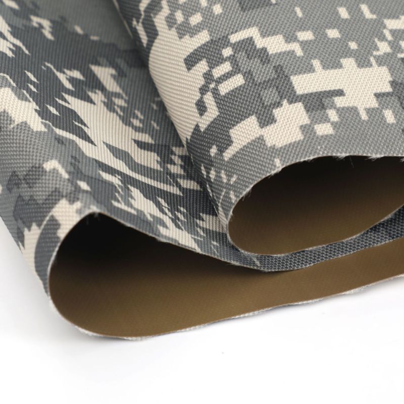 Flame Retardant PVC Coating Coated 600d Printing Printed Polyester Woven Fabric
