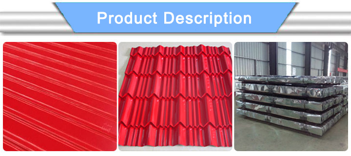 SGCC Building Material Galvanized with Plastic Film PPGI Corrugated Steel Roofing Sheet