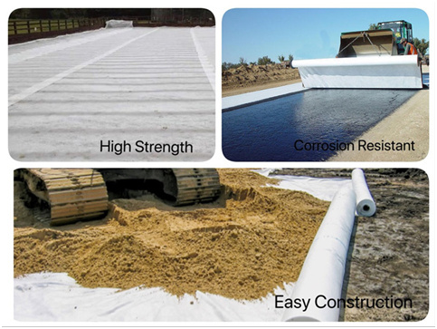 Non Woven Polyester Long Fiber Geotextile for Road Construction