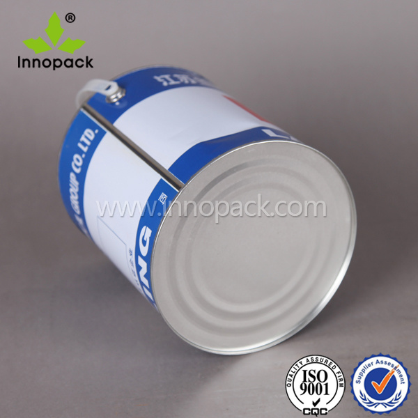 Round Metal Cans with Handle Chemical Coating Tin Can