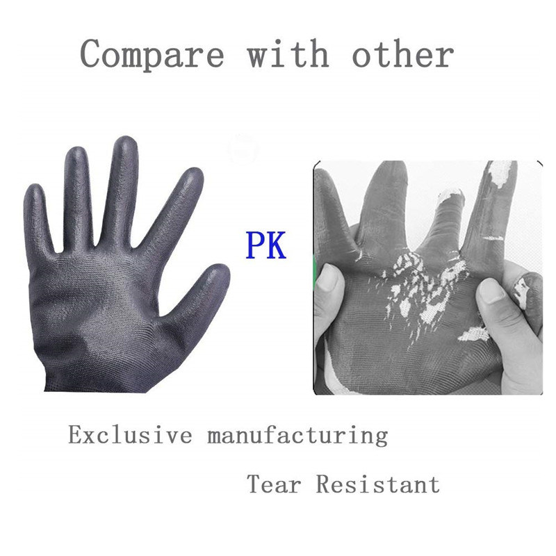 Hot Selling 13gauge Black Color Polyester Nitrile Coated Work Glove