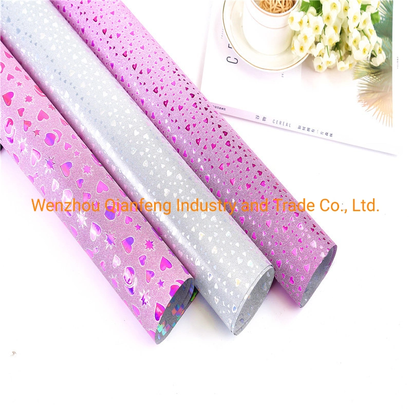 Customization Decorative Film Cross Line Pattern Glitter Stickers Bulk Wrapping Film