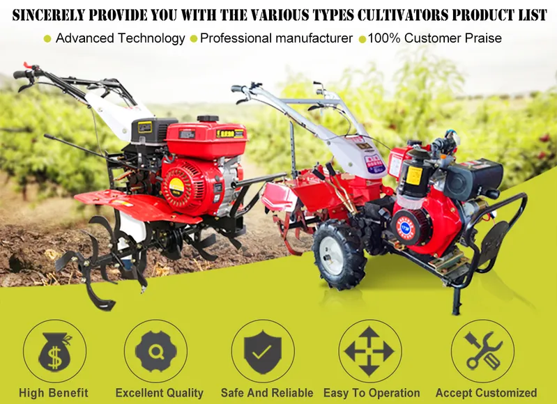 Optional Attachments Rotary Cultivator Tiller Cultivation Tillage Tiller Cultivator Price for Sale