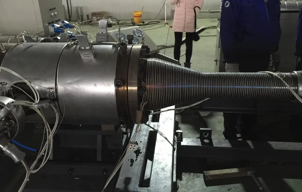 HDPE/PVC Double Wall Corrugated Pipe and PVC Ribbed Pipe Machine