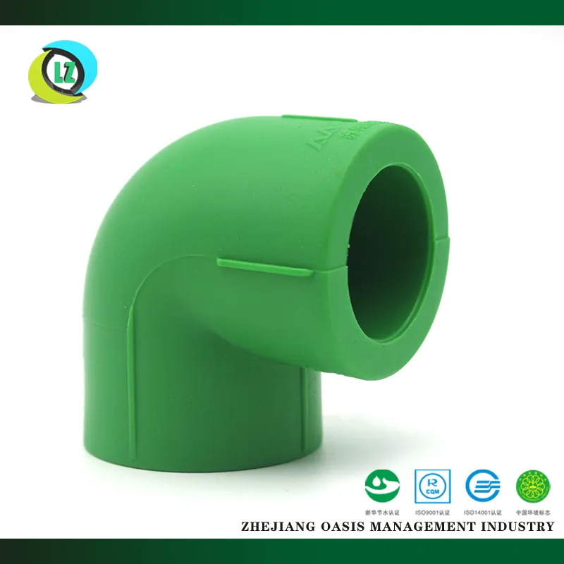 Green White PPR Pipe Fitting Plastic Pipe Elbow