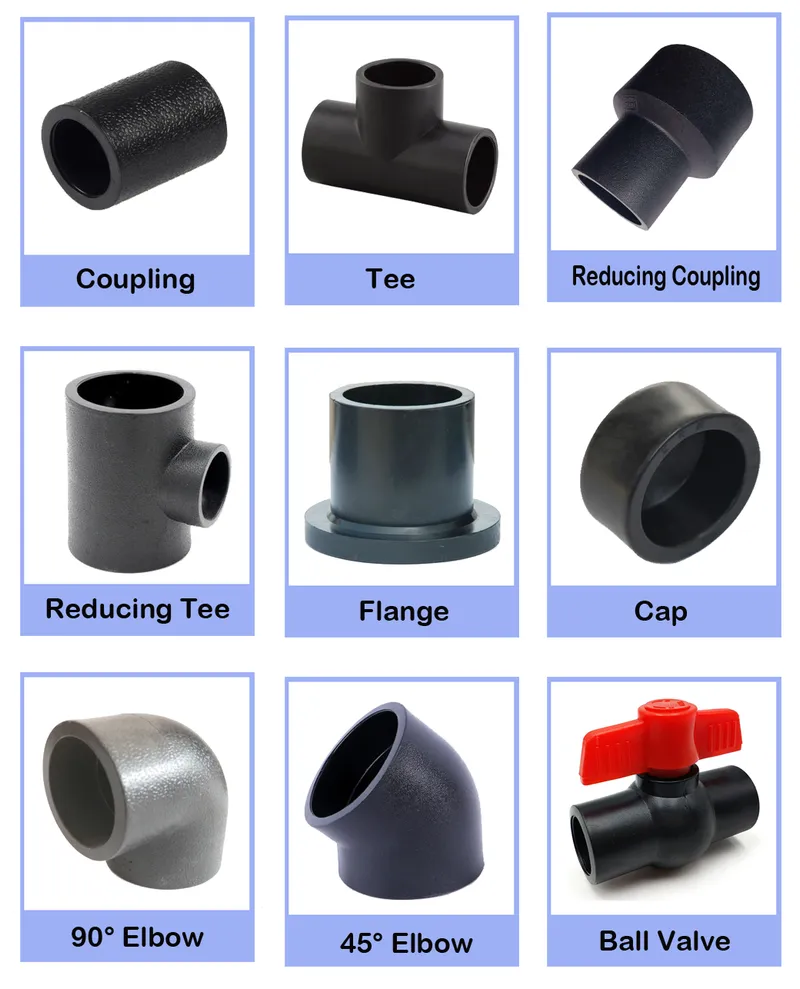 100 New Material Irrigation Fittings PE100 HDPE Pipe Fitting